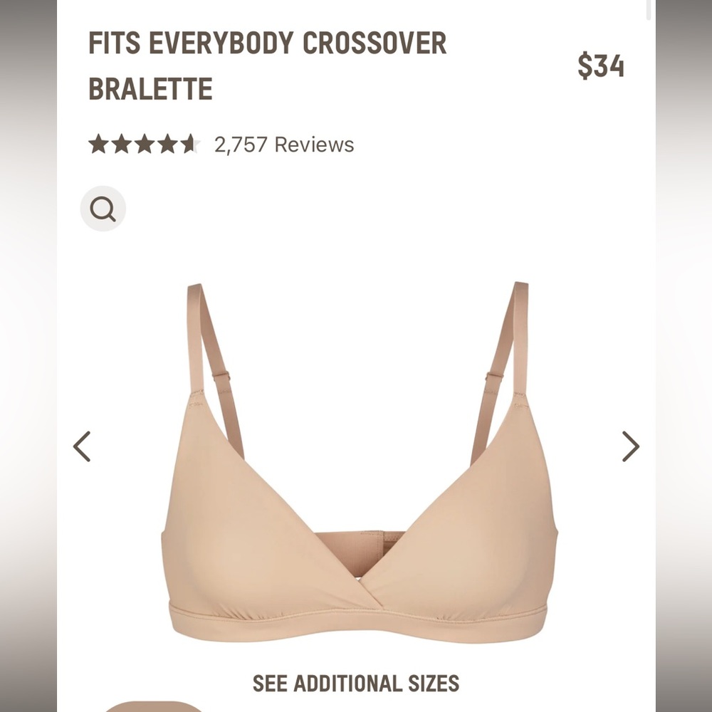 Nwt skims fits everybody crossover bralette